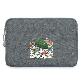 Fête exubérante du sapin de Noël - Sacoche pour ordinateur portable 13 pouces - gris chiné - Devant
