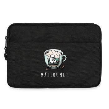 mählounge melange schaf lounge wortspiel kaffee - Laptoptasche 13" - Schwarz - Vorne