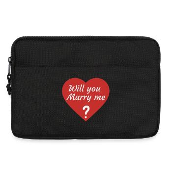 will you marry me ? - Sacoche pour ordinateur portable 13 pouces - noir - Devant