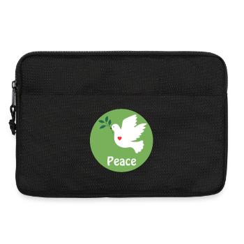 Taube des Friedens und des Herzens - Laptoptasche 13" - Schwarz - Vorne