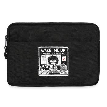 wake me up when it's friday - Laptoptasche 13" - Schwarz - Vorne