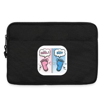 Pieds Sexe Bébé Garçon ou Fille - Sacoche pour ordinateur portable 13 pouces - noir - Devant