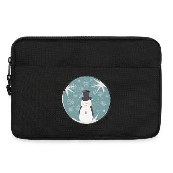 beau bonhomme de neige et étoiles pour Noël - Sacoche pour ordinateur portable 13 pouces - noir - Devant