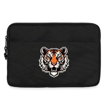 Tête de tigre dans un style comique - Sacoche pour ordinateur portable 13 pouces - noir - Devant