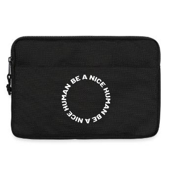 Be a nice human - Laptoptasche 13" - Schwarz - Vorne