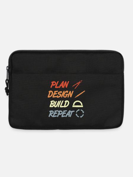 Architekten Zeitplan - Laptoptasche 13" - Schwarz