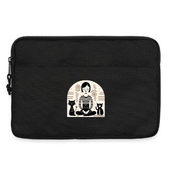 Yoga with Cats - Laptoptasche 13" - Schwarz - Vorne