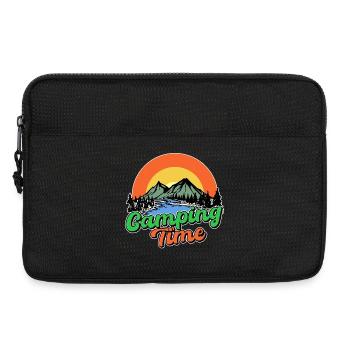 Berge Camping Natur Relaxen Wanderer Statement - Laptoptasche 13" - Schwarz - Vorne