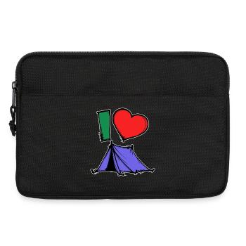 Camping Statement Hiker Heart Wanderlust Tents - Laptop bag 13" - black - Front