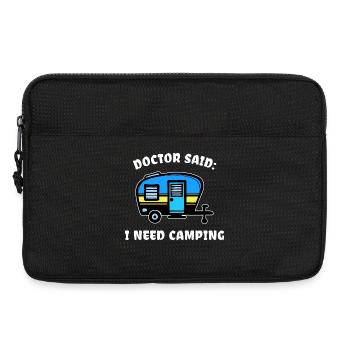 Urlaub Statement Wohnwagen Camping Wanderer - Laptoptasche 13" - Schwarz - Vorne