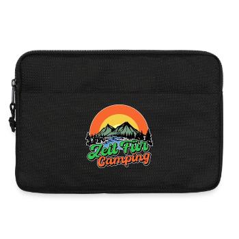 Berge Natur Camping Statement Chillen Campen - Laptoptasche 13" - Schwarz - Vorne