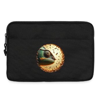 Chameleon mit Bienen Animation - Laptoptasche 13" - Schwarz - Vorne