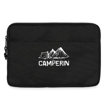 Camping Berge Zelten Wanderer Ferien Natur Relaxen - Laptoptasche 13" - Schwarz - Vorne