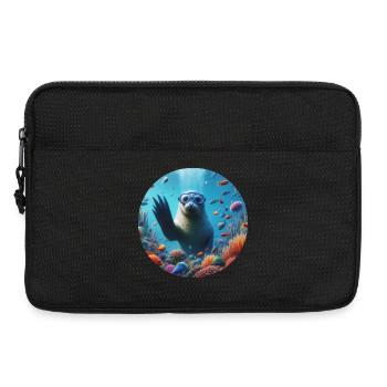 Naviguez dans la mer avec des lunettes de plongée - Sacoche pour ordinateur portable 13 pouces - noir - Devant