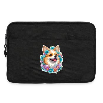 Pomeranian Zwergspitz - Laptoptasche 13" - Schwarz - Vorne