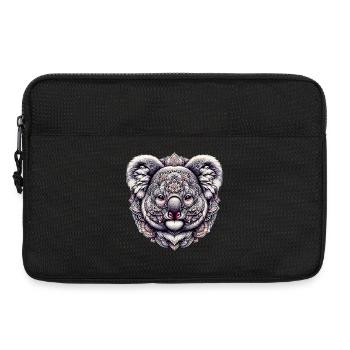 Koala mit Mandalas dekoriert - Laptoptasche 13" - Schwarz - Vorne