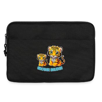 Großer Bruder Tiger - Laptoptasche 13" - Schwarz - Vorne