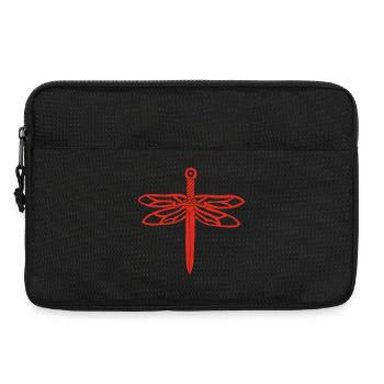 épée rouge et ailes de libellule - Sacoche pour ordinateur portable 13 pouces - noir - Devant