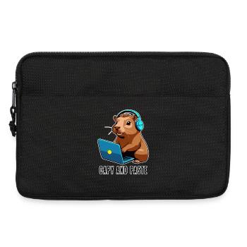 Capybara with Joke Capy and Paste - Laptop bag 13" - black - Front