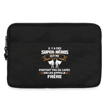 Super-Héros Frère Sans Cape - Sacoche pour ordinateur portable 13 pouces - noir - Devant