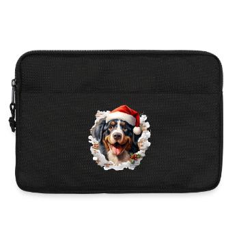 Bouvier bernois joyeux avec casquette - Sacoche pour ordinateur portable 13 pouces - noir - Devant