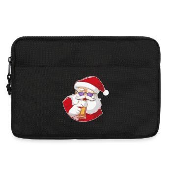 Santa Claus with beer and sunglasses - Laptop bag 13" - black - Front