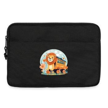 Lion Rides Railroad Lion’s Head Lions - Sacoche pour ordinateur portable 13 pouces - noir - Devant