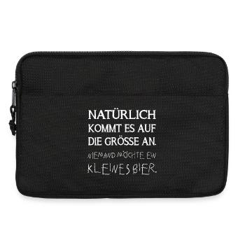 niemand möchte ein kleines bier! Bierspruch lustig - Laptoptasche 13" - Schwarz - Vorne