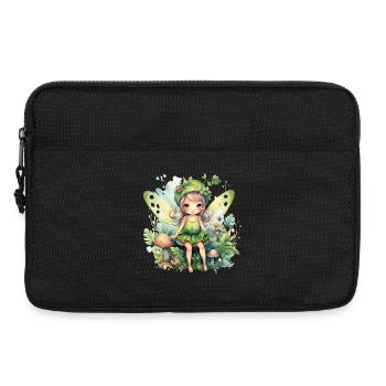 Kleine Naturfee Aquarell - Laptoptasche 13" - Schwarz - Vorne