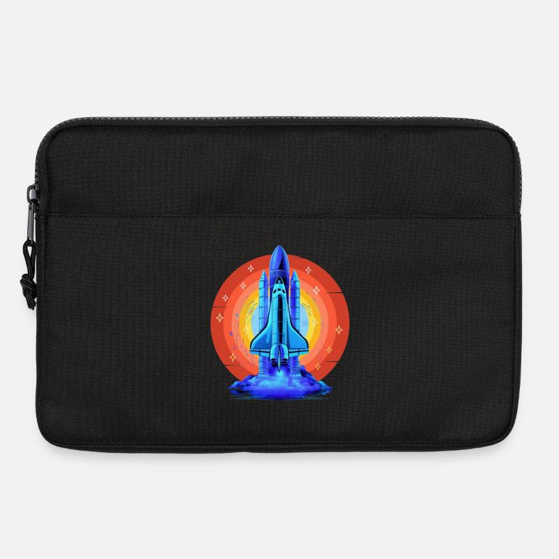 BLAUES SPACE SHUTTLE RETRO VINTAGE - Laptoptasche 13" - Schwarz