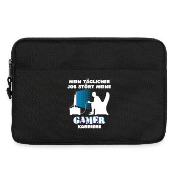 Arbeit Job Statement Gamer Karriere Geld Verdienen - Laptoptasche 13" - Schwarz - Vorne