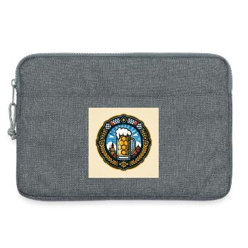 Logo de la bière 2 - Sacoche pour ordinateur portable 13 pouces - gris chiné - Devant