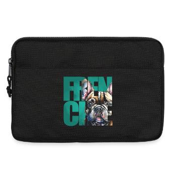 French Bulldog Portrait - Laptop bag 13" - black - Front