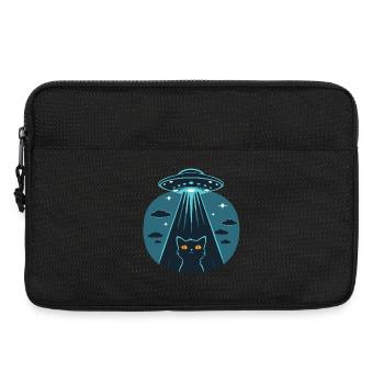 Drôle D’OVNI, Alien, Chat - Sacoche pour ordinateur portable 13 pouces - noir - Devant