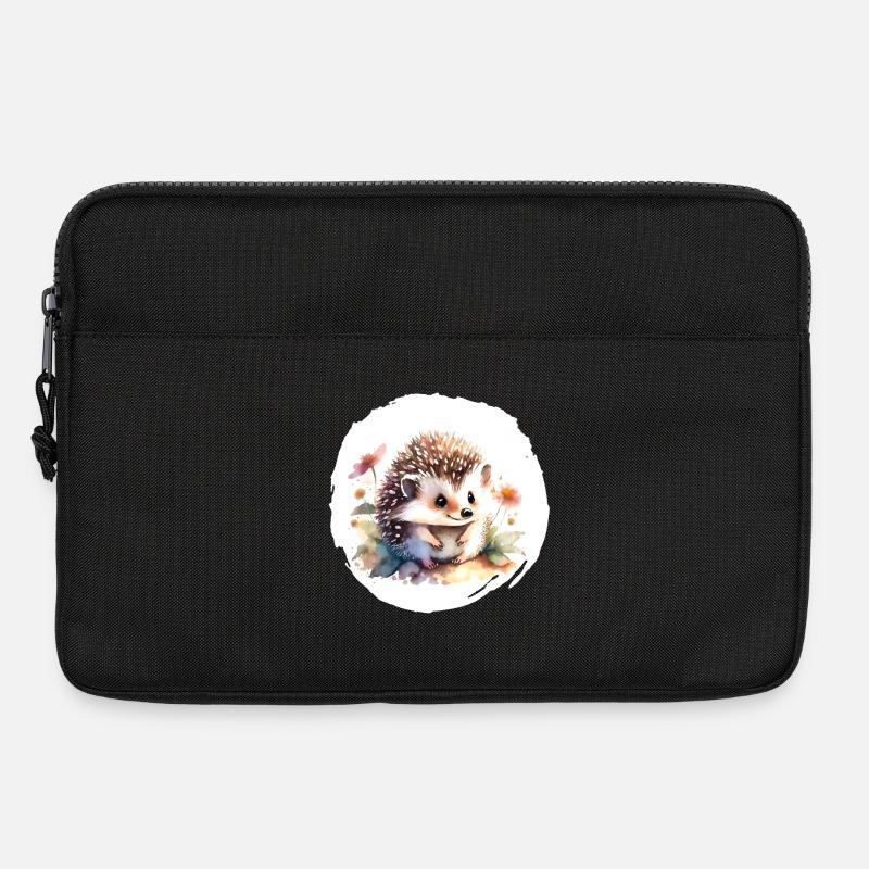 Igel Aquarell - Laptoptasche 13" - Schwarz