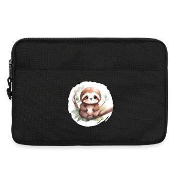 Faultier Aquarell - Laptoptasche 13" - Schwarz - Vorne