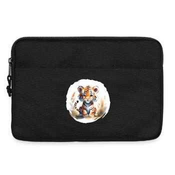 Tiger Aquarell - Laptoptasche 13" - Schwarz - Vorne