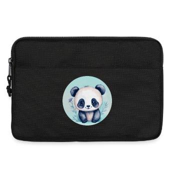 Niedliches Panda Aquarell Natur - Laptoptasche 13" - Schwarz - Vorne