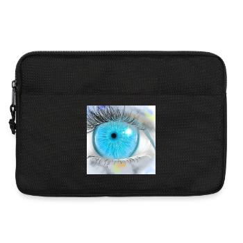 Faszinierende blaue Augenillustration - Laptoptasche 13" - Schwarz - Vorne