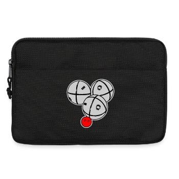 Petanque Kugeln - Laptoptasche 13" - Schwarz - Vorne