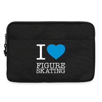I LOVE FIGURE SKATING Eiskunstlaufen - Laptoptasche 13" - Schwarz - Vorne