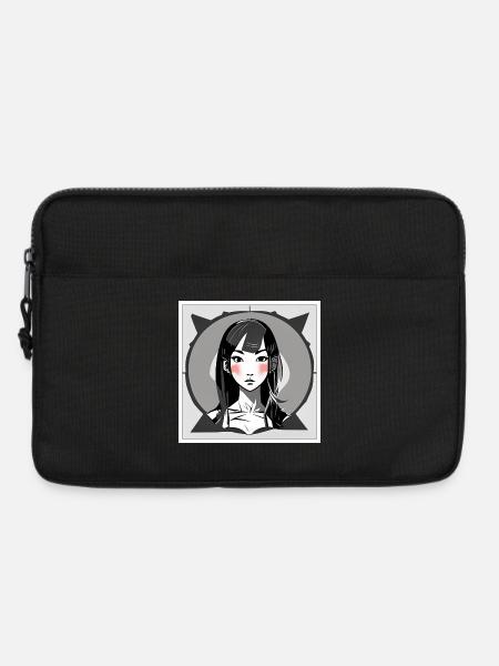 Blushing Manga Girl - Laptop bag 13" - black