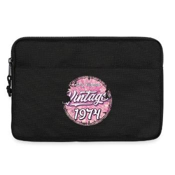 Vintage 1974 Rose Design Rétro - Sacoche pour ordinateur portable 13 pouces - noir - Devant