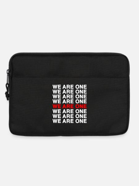 Wir sind eins – Bold Typo Muster - Laptoptasche 13" - Schwarz