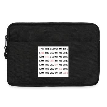 I AM THE CEO OF MY LIFE - Laptoptasche 13" - Schwarz - Vorne