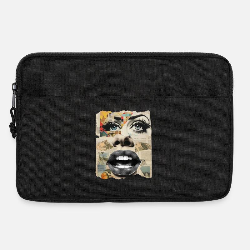Fotocollage - Laptoptasche 13" - Schwarz