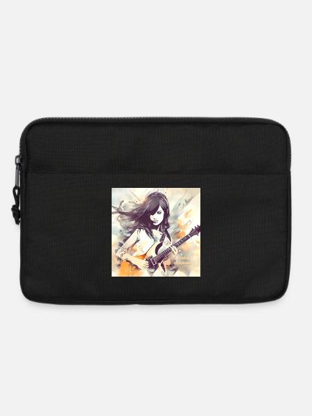 Mädchen, das Musik liebt 2 - Laptoptasche 13" - Schwarz