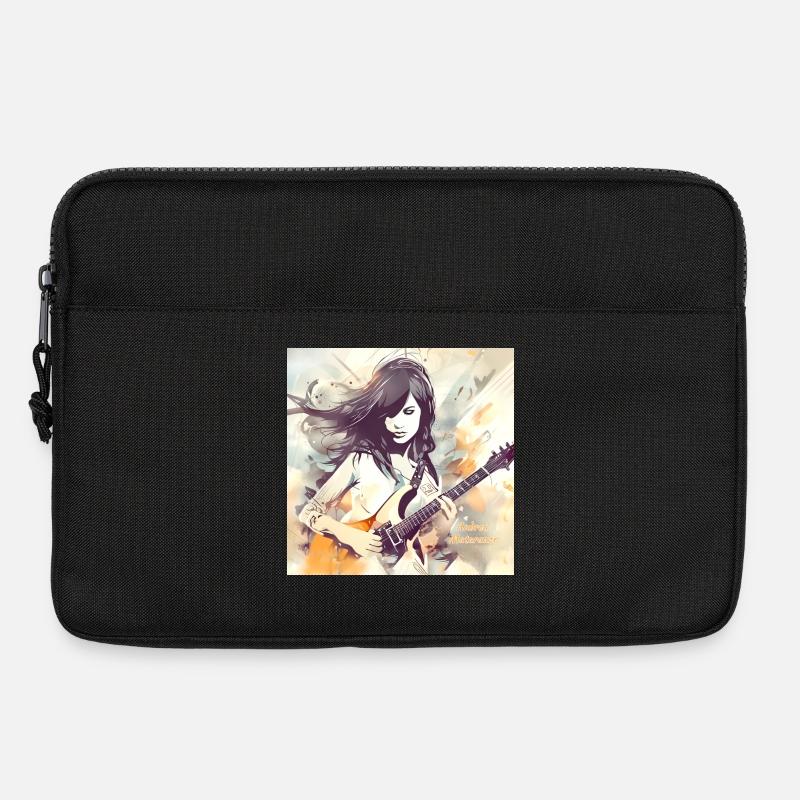 Mädchen, das Musik liebt 2 - Laptoptasche 13" - Schwarz