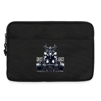 Wikinger Kreuzheben Geschenk - Laptoptasche 13" - Schwarz - Vorne