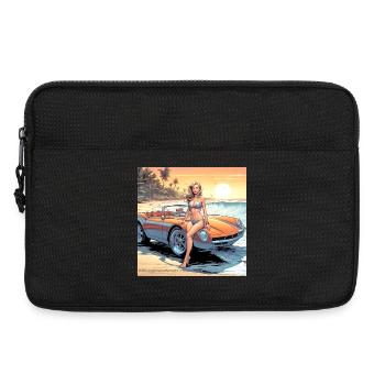 Girl with car and dream nature 3 - Laptop bag 13" - black - Front